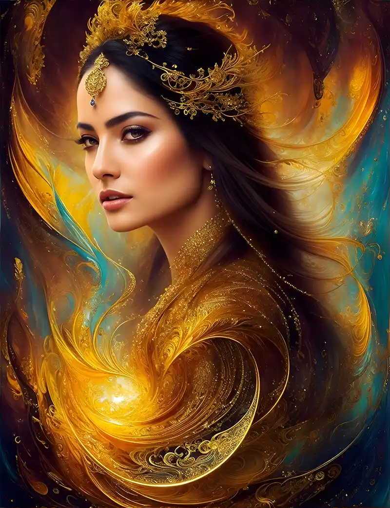 The golden and luxurious princess
